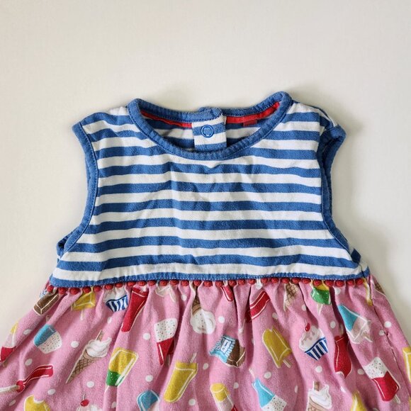 Baby Boden Sleeveless Tank Dress Stripes Popsicles Summer 18-24m Play Condition - Picture 3 of 9